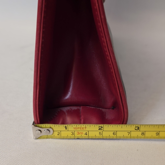 Stuart Weitzman handbag, black with red trim - Picture 8 of 12